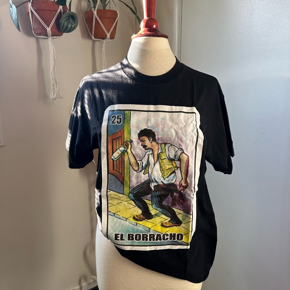 Alstyle El Borracho Graphic Black Tee